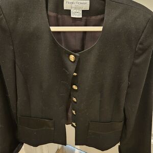 Rena Rowan Black Blazer with Gold Buttons